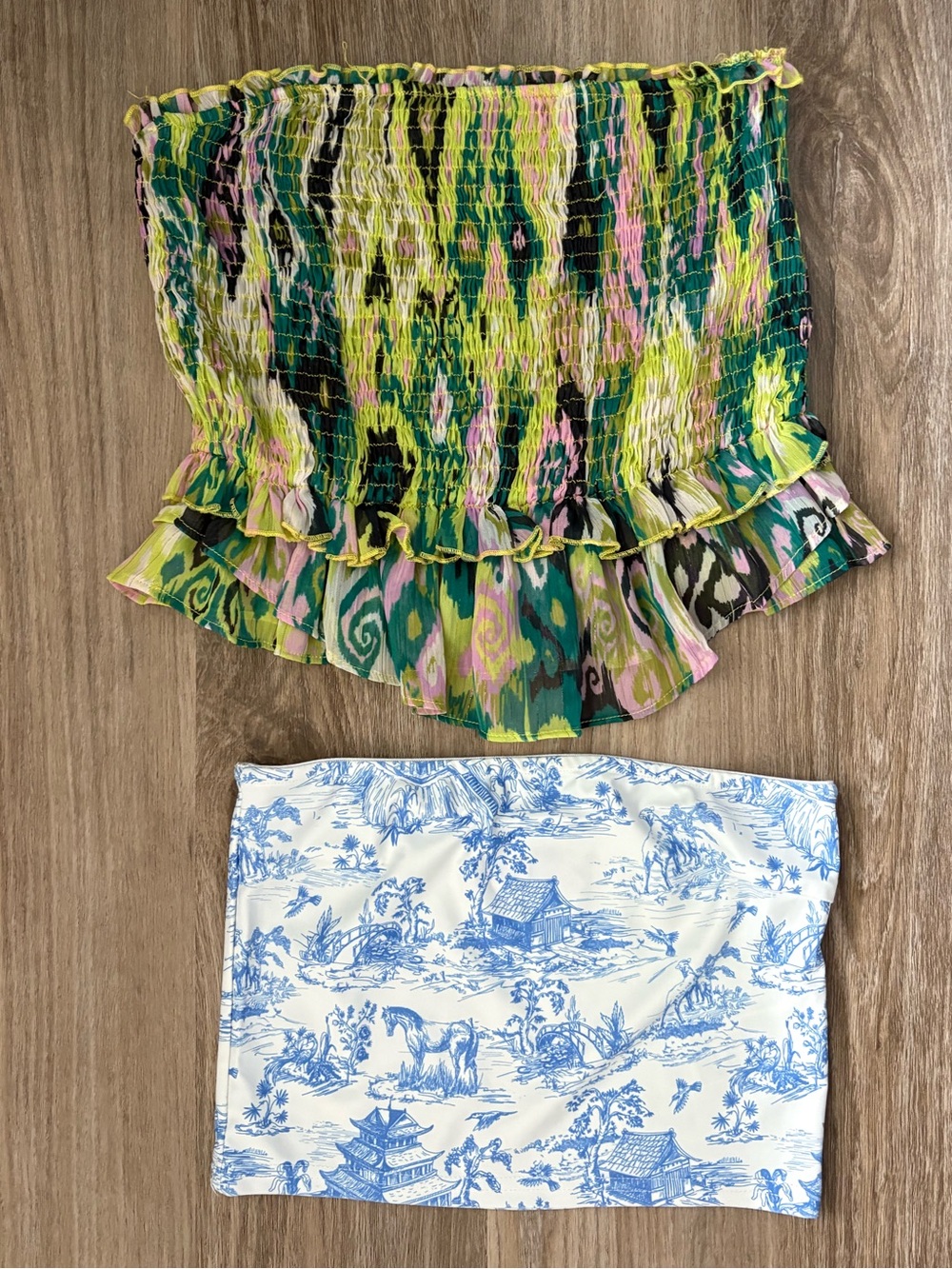 2 Strapless Tops Size S ( Zara, Edikted)